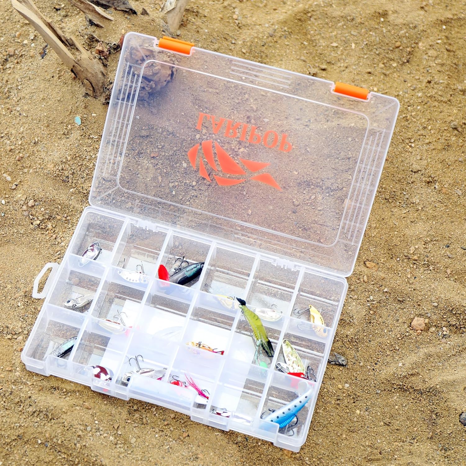 Fishing Tackle Box Set with Adjustable Dividers, Transparent Organizer Tray, Plastic Tool Box, Bait Separator -Angler's equipment lure box - 4 Packs Tackle Trays - Parts Box - Image 7