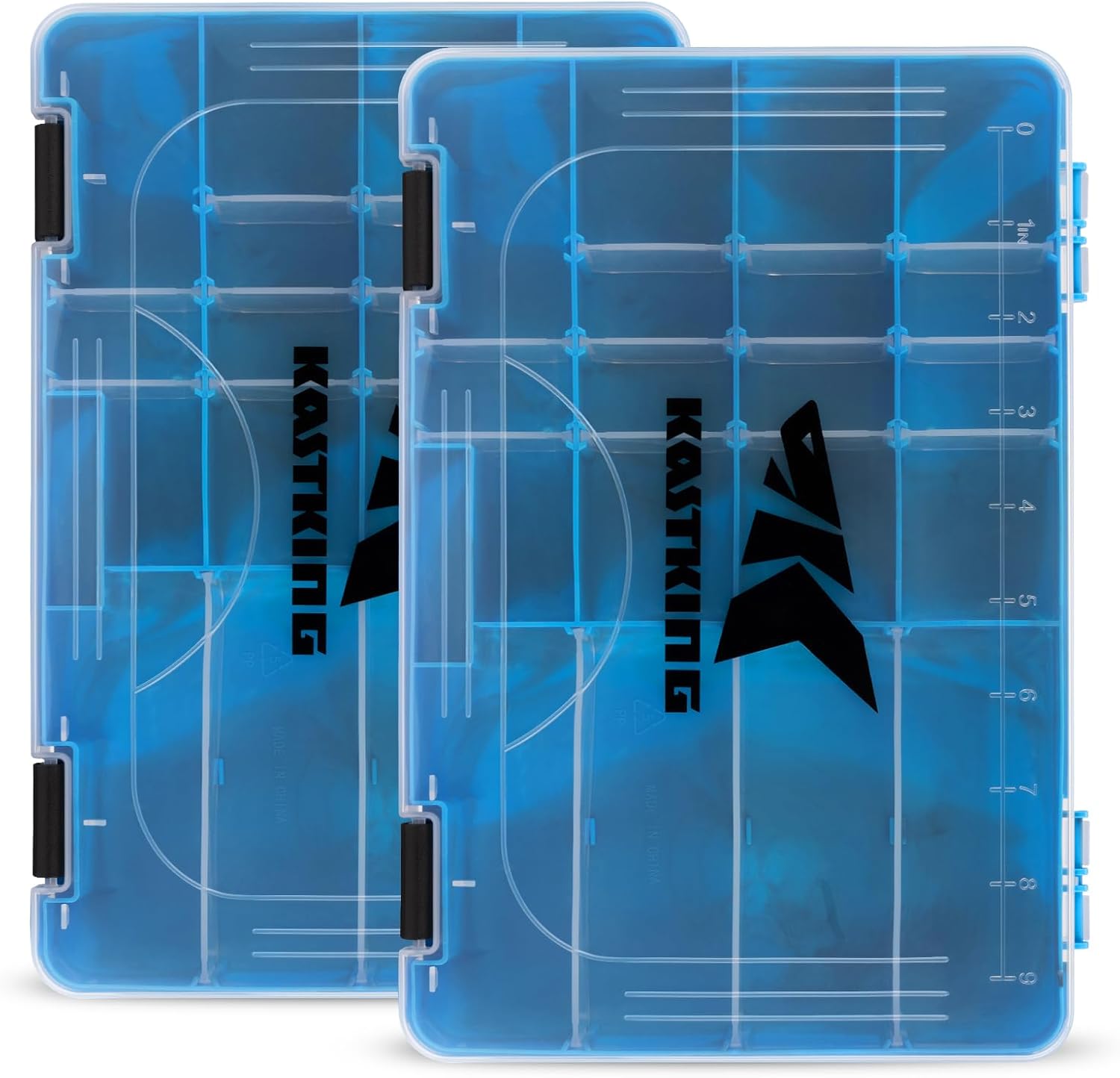 KastKing Bait Vault Camouflage Tackle Box, Plastic Tackle Trays, Fishing Tackle Box Storage Organizer with Removable Dividers, 2 Packs /4 Packs Lure Boxes Terminal Tackle Storage
