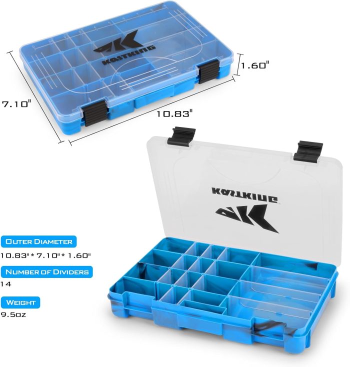 KastKing Bait Vault Camouflage Tackle Box, Plastic Tackle Trays, Fishing Tackle Box Storage Organizer with Removable Dividers, 2 Packs /4 Packs Lure Boxes Terminal Tackle Storage - Image 6